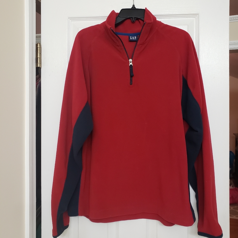 Gap Pullover Half Zip Fleece Side Racing Stripe